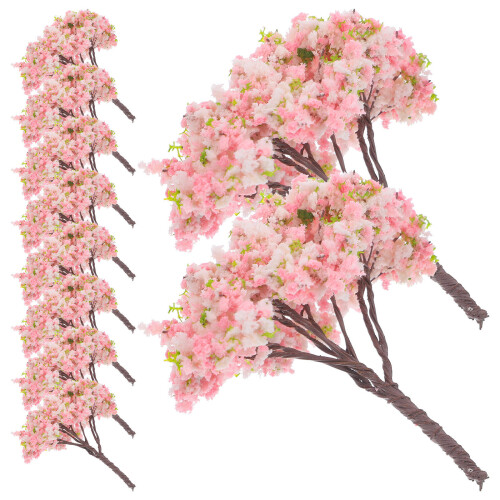 30 Pcs Artificial Cherry Blossom Trees Mini Lifelike For Pot 2