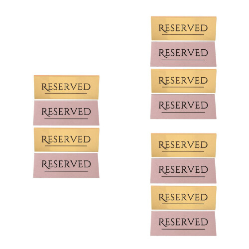 12 Pcs V Shaped Acrylic Reserved Sign For Hotel Reception Seating 2