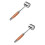 2 Pcs Kitchen Gadget Steak Meat Hammer Mallet Assorted Color 8