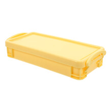 4Pcs Stackable Plastic Pencil Box With Snap-Tight Lid