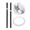 3Pièces Bouton De Chasse D'eau Argenté, Compatible Wc Double Flush 1