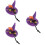 3Pcs Comfortable Cloth Pet Witch Hats Halloween Decorative Headwear 9