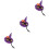 3Pcs Comfortable Cloth Pet Witch Hats Halloween Decorative Headwear 7