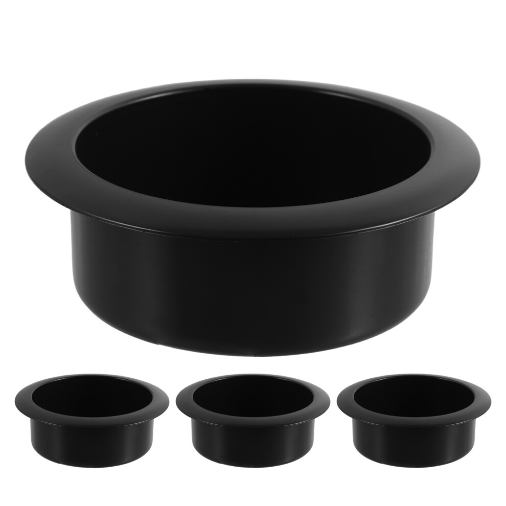 4Pcs Abs Drop-In Car Cup Holder Insert For Motorhome And Yacht Black 3621478345065