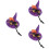 3Pcs Comfortable Cloth Pet Witch Hats Halloween Decorative Headwear 8