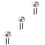3Pièces Bouton De Chasse D'eau Argenté, Compatible Wc Double Flush 4