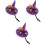 3Pcs Comfortable Cloth Pet Witch Hats Halloween Decorative Headwear 5