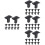 48 Pcs Telescopic Ladder Button Replacement Parts Folding Lift Switch 8