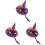 3Pcs Comfortable Cloth Pet Witch Hats Halloween Decorative Headwear 4