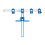 2Pcs Blue Woodwork Hand Tool Adjustable Punching Locator for Home Use 1
