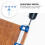 2Pcs Blue Woodwork Hand Tool Adjustable Punching Locator for Home Use 10