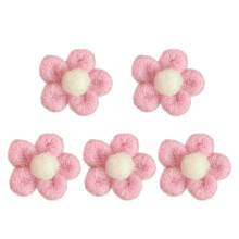 3 Pack Flower Lapel Pin Small Flowers Adorable Breastpins Felt Brooch