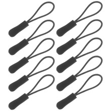 30 Pcs Zip Tags Cord Pulls Zipper Extension Slider Replacement Black