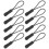 30 Pcs Zip Tags Cord Pulls Zipper Extension Slider Replacement Black 1