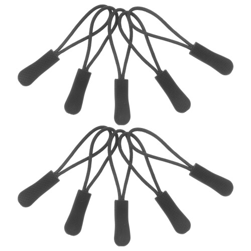 30 Pcs Zip Tags Cord Pulls Zipper Extension Slider Replacement Black 2