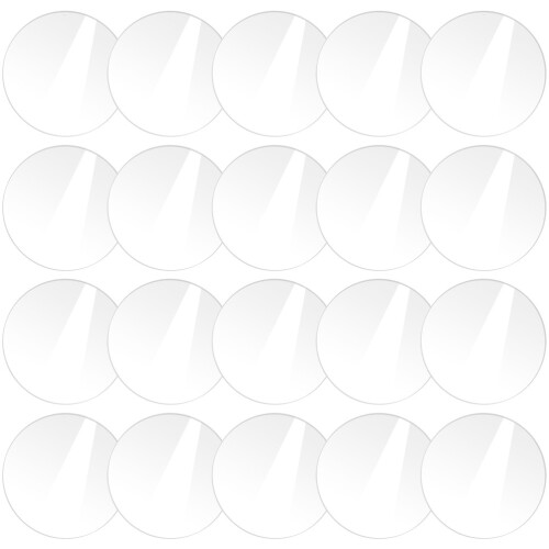 100 Pcs Acrylic Round Sheet Disc Decorations Transparent 2