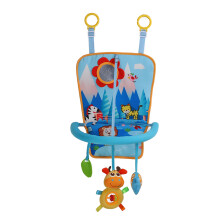 Giocattoli per seggiolino auto per neonati, set di giocattoli sicuri per lo sviluppo del bambino con massaggiagengive a forma di dinosauro in peluche