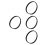 4Pcs Reliable Rubber Tie Rings Manual Band Saw Replacement Kit 4