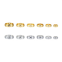 60 Pcs Double Hole Circular Earrings And Bracelet Diy Metal Rings Silver