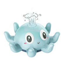 Schattig badspeelgoed voor baby's, cartoon octopus met lichtjes en sproeifunctie voor peuters, gemaakt van veilig en duurzaam materiaal, drijvend