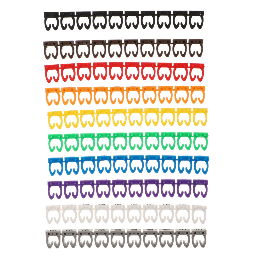 500 Pcs Multicolor Cable Labels Cord Identification Tags Buckles 3614062775379