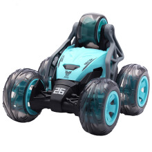 Auto acrobatica telecomandata con fari a LED, rotazione a 360 gradi, guida su entrambi i lati, giocattolo da corsa ad alta velocità per bambini,