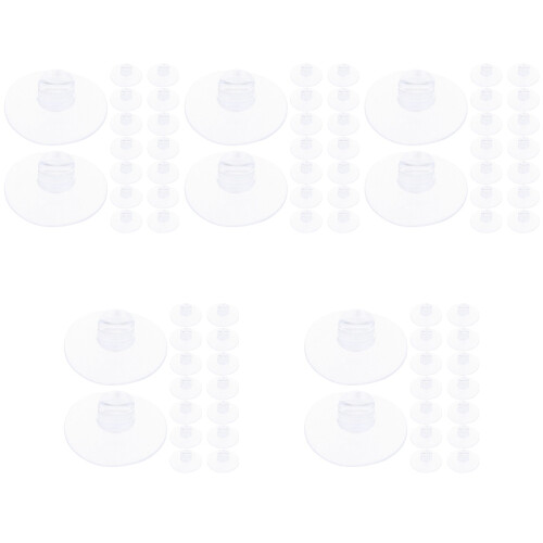 100 Pcs Clear Suction Cup String Light Clips Holders Slotted Wire Pads 2