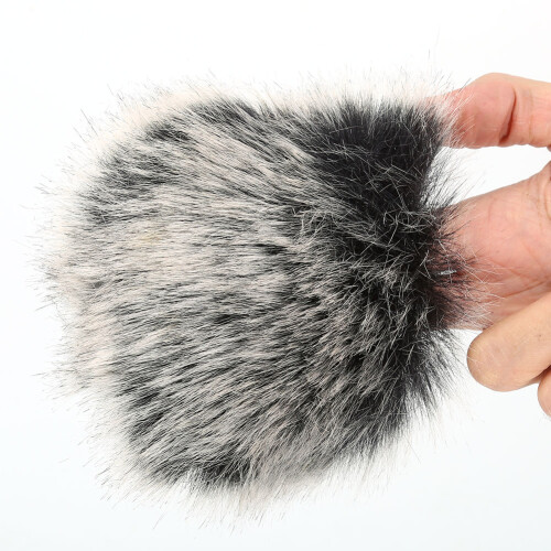 Protetor de vento peludo para microfone, para uso interno e externo, com redução de ruído do vento, compatível com o microfone SG108, espuma 2