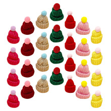 180Pcs Colorful Mini Knitting Hats Wool Yarn DIY Craft Supplies