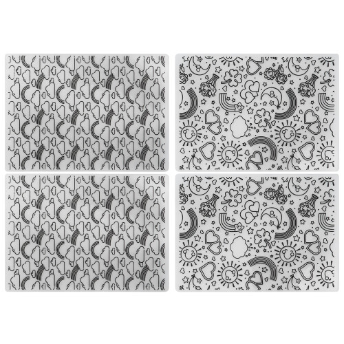 DIY Embossing Folder Set, Plastic Embossing Folders with Easy to Use Functionality, Craft Tool for Card Making and Scrapbooking, Ideal for Creating 1