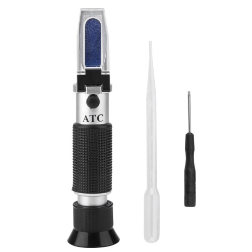 Digital Refractometer For Honey Moisture, Brix Meter With Automatic Temperature Compensation 2 In 1 Functionality Salinity And Brix Measurement,