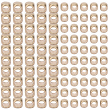 Perles carrées, écrous carrés pour la création de bijoux DIY, perles d'espacement cubiques plaquées or avec grand trou central, perles