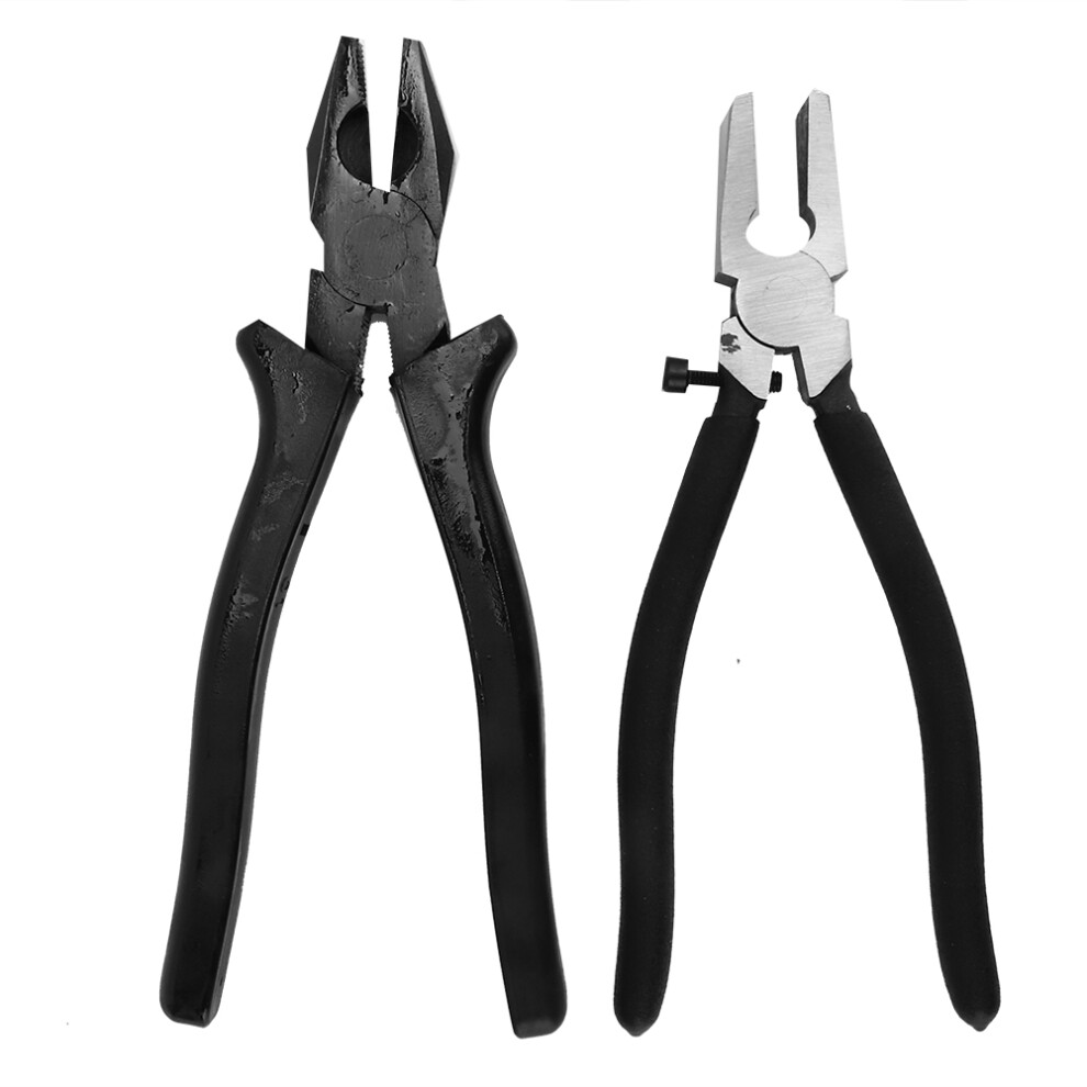 Premium Glass Cutting Tool Kit, Running Pliers & Breaking Pliers Kit With Adjustable Set Screw For Stained Glass Work And Key Fob Hardware Install 9482726491798