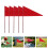 15 Pcs Durable Iron Triangular Lawn Marking Flags For Garden Use 4