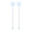 4Pcs Reusable Sky-Blue Silicone Swizzle Sticks for Beverages 1
