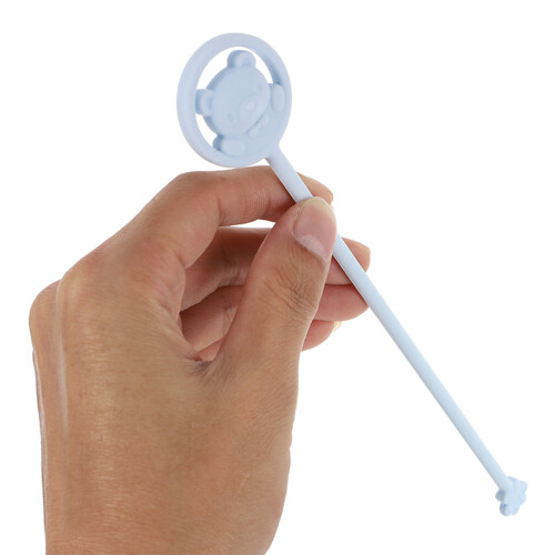 4Pcs Reusable Sky-Blue Silicone Swizzle Sticks for Beverages 2