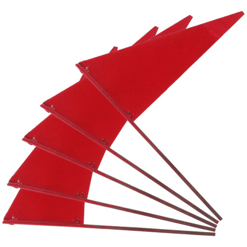 15 Pcs Durable Iron Triangular Lawn Marking Flags For Garden Use 2