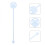 4Pcs Reusable Sky-Blue Silicone Swizzle Sticks for Beverages 9