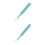 2Pcs Silicone Baby Spoon Double Head Soft Feeding in Sky-Blue 10