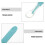 2Pcs Silicone Baby Spoon Double Head Soft Feeding in Sky-Blue 7