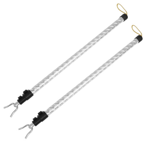 2Pcs Adjustable Telescoping Clothes Drying And Hanging Pole