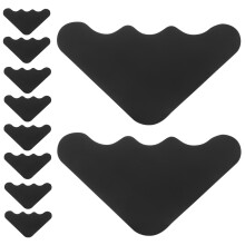 20Pcs Black PU Rug Pad Grips Washable Carpet Tape for Hardwood Floors