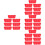 28 Pcs Plastic Coin Storage Baskets Desktop Organizer Red 8