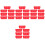 28 Pcs Plastic Coin Storage Baskets Desktop Organizer Red 5