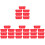 28 Pcs Plastic Coin Storage Baskets Desktop Organizer Red 4
