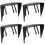 4Pcs Black GPS Sun Visor Covers Vehicle Navigation Sunshades 7