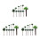 30 Pcs Coconut Artificial Trees For Cake Topper Dollhouse 4