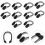 20Pièces Clips Natation Noir Protection Durable 8