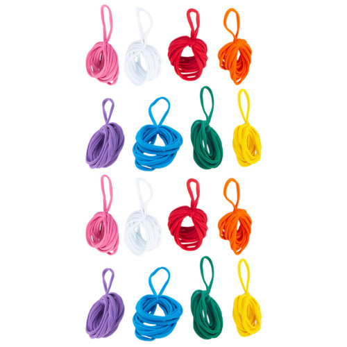 480 Pcs Multicolored Elastic Loops For Kids Diy Potholder Weaving