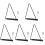 5Pcs Wall Record Holder Triangular Vinyl Display Album 2